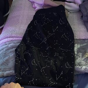 Black Constellation Print Sweatpants